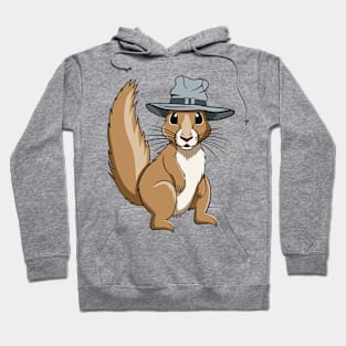 Happy Little Squirrel with Hat Hoodie